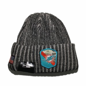 ニューエラ ニット帽 ビーニーキャップ 帽子 メンズ レディース NEW ERA NFL マイアミ ドルフィンズ ワンサイズ [ bk ]