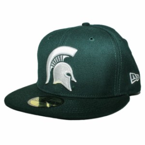 ニューエラ ベースボールキャップ 帽子 NEW ERA 59fifty メンズ レディース NCAA ミシガンステイト スパルタンズ 6 3/4-8 1/4 [ gn ]