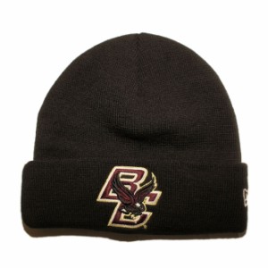 ニューエラ ニット帽 ビーニーキャップ 帽子 メンズ レディース NEW ERA NCAA ボストンカレッジ イーグルス ワンサイズ [ bk ]