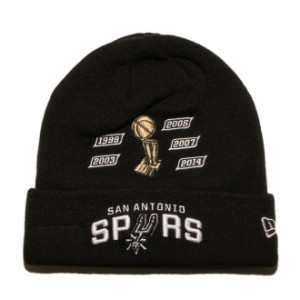 ニューエラ ニット帽 ビーニーキャップ 帽子 メンズ レディース NEW ERA NBA サンアントニオ スパーズ ワンサイズ [ bk ]