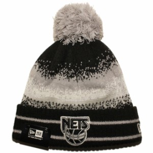 ニューエラ ニット帽 ビーニーキャップ 帽子 メンズ レディース NEW ERA NBA ブルックリン ネッツ ワンサイズ [ bk ptn ]