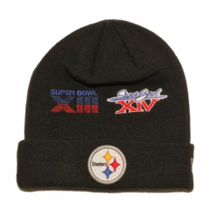 ニューエラ ニット帽 ビーニーキャップ 帽子 メンズ レディース NEW ERA NFL ピッツバーグ スティーラーズ ワンサイズ [ bk ]