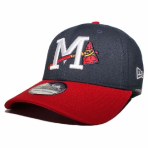 ニューエラ ベースボールキャップ 帽子 NEW ERA 39thirty メンズ レディース MiLB ミシシッピ ブレーブス S/M M/L L/XL [ nv ]