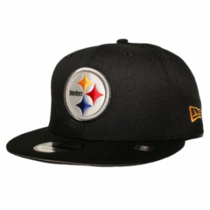 ニューエラ スナップバックキャップ 帽子 NEW ERA 9fifty メンズ レディース NFL ピッツバーグ スティーラーズ フリーサイズ [ bk ]