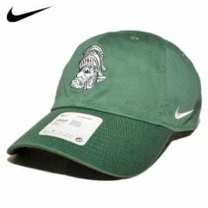 ナイキ ストラップバックキャップ 帽子 メンズ レディース NIKE NCAA ミシガンステイト スパルタンズ フリーサイズ [ gn ]