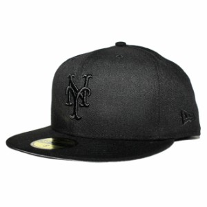 ニューエラ ベースボールキャップ 帽子 NEW ERA 59fifty メンズ レディース MLB ニューヨーク メッツ 6 3/4-8 1/4 [ bk ]