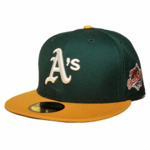 ニューエラ ベースボールキャップ 帽子 NEW ERA 59fifty メンズ レディース MLB オークランド アスレチックス 6 7/8-8 1/4 [ gn ]