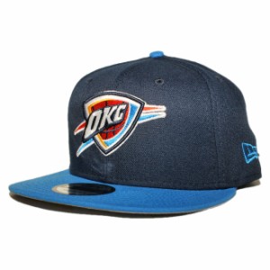 ニューエラ スナップバックキャップ 帽子 NEW ERA 9fifty メンズ レディース NBA オクラホマシティ サンダー フリーサイズ [ nv ]