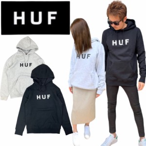 ハフ HUF パーカー スウェット 裏起毛 PF00490 ロゴ ロングスリーブ プルオーバー メンズ レディース  HUF ESSENTIALS OG LOGO P/O HOODI