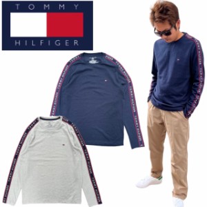 トミーヒルフィガー Tommy Hilfiger トレーナー 薄手 ロンT 長袖 09T4257 スウェット メンズ レディース 部屋着 クルー 袖ロゴ ルームウ