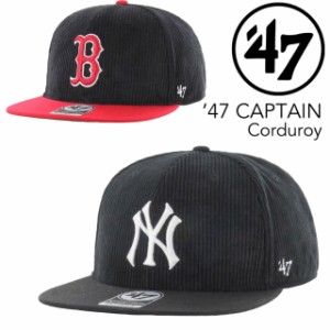 47 フォーティーセブン ブランド キャプテン コーデュロイ 暖か フラットバイザー 野球チーム キャップ 帽子スナップバック 47 CAPTAIN C