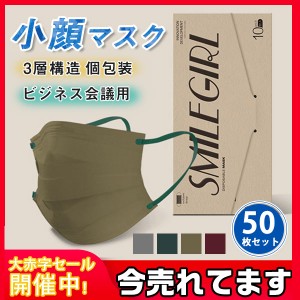 マスク カラー 50枚 3D立体 ビジネス 会議室 来客  美容院 贈り物 プレゼント 不織布 小顔マスク 防塵 3層構造 立体 