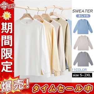 Tシャツ カットソー パーカー 長袖 インナー メンズ ゆったり レギュラー 男 女 カジュアル 無地 大きいサイズ オーバーサイ