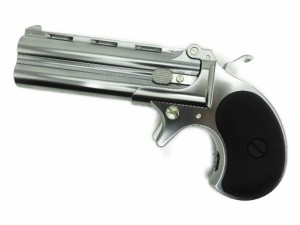 マルシン MARUSHIN  ガスガン ハンター デリンジャー DERRINGER 6mm Xカートリッジ シルバー ABS 18歳以上 (4920136061880)