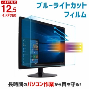 ブルーライトカット ノートPC用保護フィルム 12.5インチ 12.5型 【カット率27.5％】【ノートパソコン 保護フィルム 液晶 保護 フィルム 