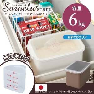 米びつ 5kg /ソロエルスマート システムキッチン用ライスボックス6　6kgタイプ[SINK]