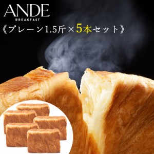ANDE デニッシュ食パン プレーン1.5斤サイズ×5本セット！ 京都デニッシュパン専門店アンデ