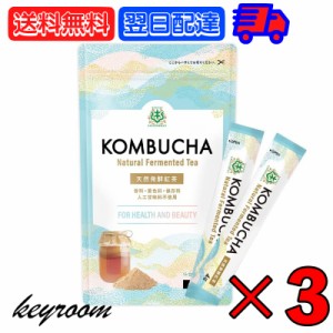 コンブチャ 無添加粉末 スティック 3個 (4g×12包) 天然発酵紅茶 仙台勝山館 無添加 粉末 紅茶 小分け 紅茶キノコ 酵素 酵素ドリンク 腸 