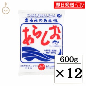 あらしお 600g 12個 天日海塩 海塩 しお 塩 調味料 漬物 料理 平釜炊き salt フレーク状結晶塩 フレーク状 結晶 結晶塩 しっとり お料理 