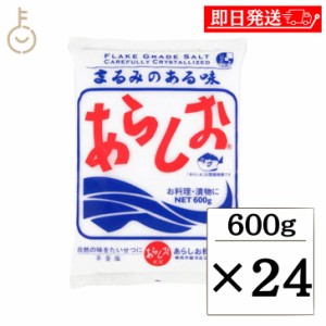 あらしお 600g 24個 天日海塩 海塩 しお 塩 調味料 漬物 料理 平釜炊き salt フレーク状結晶塩 フレーク状 結晶 結晶塩 しっとり お料理 