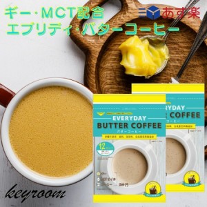 エブリディ バターコーヒー 40g 2袋 粉末 インスタントコーヒー ギー MCTオイル お試し GHEE MCT バター コーヒー グラスフェッドバター 