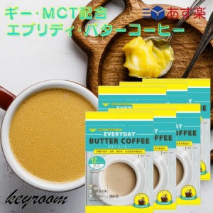 エブリディ バターコーヒー 40g 6袋 粉末 インスタントコーヒー ギー MCTオイル お試し GHEE MCT バター コーヒー グラスフェッドバター 