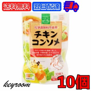 創健社 チキンコンソメ 無添加チキンコンソメ 10個 無添加 化学調味用不使用 固形 固形タイプ コンソメスープ カレー シチュー ポトフ お