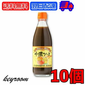 光食品 ヒカリ 中濃ソース 360ml 10個 国内産有機野菜 果物 有機 野菜 スパイス 少し辛口 辛口 中濃 ソース 万能ソース 万能 国産 国内産