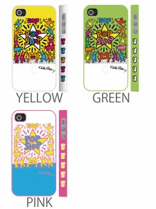 Keith Haring Bezel Case for iPhone 4 4S  POP SHOP 972005 イエロー グリーン ピンク ビビッドカラーにKeith Haringオリジナルアート i