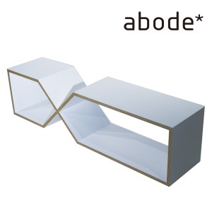abode アボード 家具 DXDX ホワイト 津留 敬文 サイドテーブル ブックシェルフ 収納 組立収納デザイナーズ家具