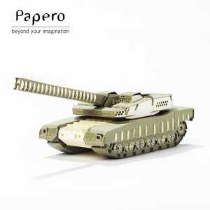 ペーパークラフト Papero Bean ペイパロビーン Tank Khaki タンクローラー カーキ キッズ 知育玩具 メール便