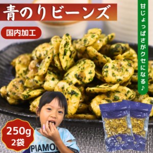 青のりビーンズ 500g 【 お得 な 250g × 2袋 セット 】豆菓子 フライビーンズ そら豆 花豆 いかり豆 おつまみ おやつ  国内加工  青さ 