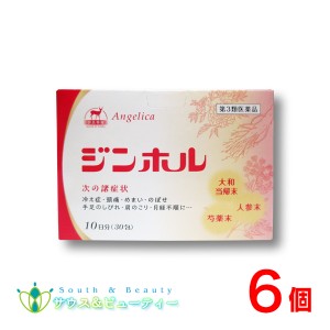 婦人薬 ジンホル　30包 6個セット 60日分【第3類医薬品】頭痛、めまい、のぼせ、手足のしびれ、冷え症、肩のこり、月経不順、ヒステリー