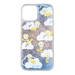iPhone 15 14 13 ケース ルーニーテューンズ トゥイーティー キラキラ キャラクター グッズ スマホ カバー 動く スノードーム iPhone ア