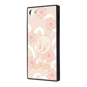 iPhone SE3 SE2 ケース ルーニーテューンズ トゥイーティー カナリア 花柄 キャラクター グッズ 耐衝撃 スマホ カバー エアクッション ハ
