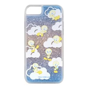 iPhone SE3 SE2 ケース ルーニーテューンズ トゥイーティー キラキラ キャラクター グッズ スマホ カバー 動く 液体 スノードーム ラメグ