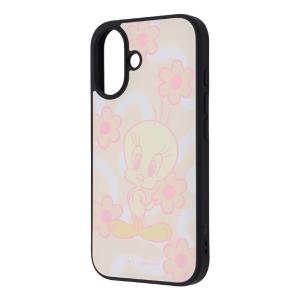 iPhone16 ケース ルーニーテューンズ トゥイーティー カナリア 花柄 キャラクター グッズ 耐衝撃 スマホ カバー エアクッション ハイブリ
