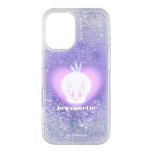 iPhone16 ケース ルーニーテューンズ トゥイーティー キラキラ キャラクター グッズ スマホ カバー 動く スノードーム iPhone 2024 6.1in