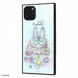 iPhone 11 ProMax 耐衝撃ケース ディズニー シンデレラ ハイブリッドカバー KAKU スクエア 四角 キャラ おしゃれ かわいい 可愛い IQ-DP2