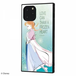 iPhone 11Pro 耐衝撃ケース ディズニー アナと雪の女王 ハイブリッドカバー KAKU スクエア 四角 キャラ おしゃれ かわいい 可愛い IQ-DP2