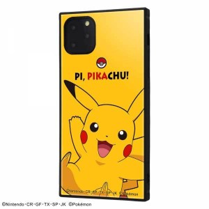 iPhone 11 ProMax 耐衝撃ケース ポケモン ピカチュウ ハイブリッドカバー KAKU スクエア 四角 キャラ おしゃれ かわいい 可愛い イングレ