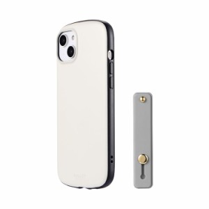 iPhone 14 Plus 超軽量・極薄・耐衝撃ハイブリッドケース  PALLET AIR BAND ホワイトベージュ (スマホバンド付属) iPhone 14 Plus MSソリ