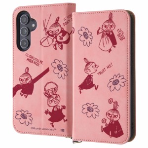 Galaxy A54 5G 手帳型ケース ムーミン リトルミイ ピンク いろんなムーミン PUレザー スマホ ケース ムラ染め レザー キャラクター グッ