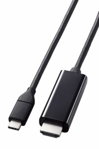 エレコム USB Type-C to HDMI 変換 ケーブル 1m やわらか 【 Windows PC Chromebook MacBook Pro / Air iPad Android スマホ タブレット 