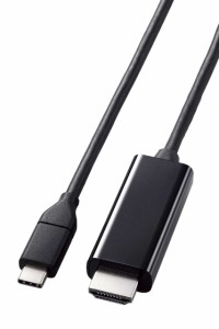 エレコム USB Type-C to HDMI 変換 ケーブル 2m やわらか 【 Windows PC Chromebook MacBook Pro / Air iPad Android スマホ タブレット 