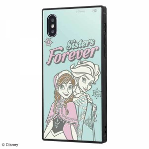 iPhone XS/X 耐衝撃ケース ディズニー アナと雪の女王 ハイブリッドカバー KAKU スクエア 四角 キャラ おしゃれ かわいい 可愛い イング