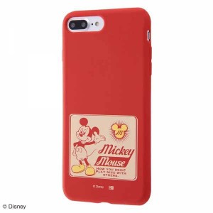 iPhone 8Plus/7Plus シリコンケース ディズニー ミッキー カバー さらさら アンチダスト 保護 かわいい シンプル 可愛い イングレム RT-D