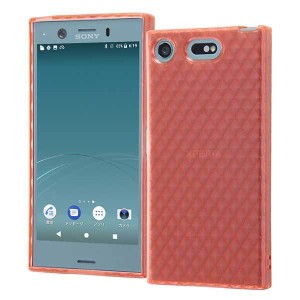 Xperia XZ1 Compact TPUソフトケース ピンク カバー キラキラ ダイヤモンドカット ラメ 衝撃 シンプル おしゃれ 可愛い イングレム RT-RX