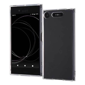 Xperia XZ1 耐衝撃ケース クリア ハイブリッドカバー 衝撃吸収 硬度6H 保護 シンプル イングレム IN-RXZ1CC8-C