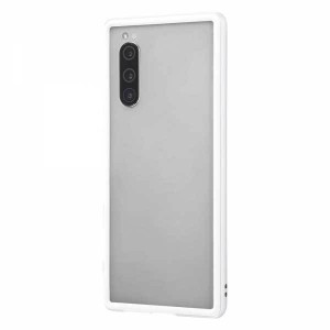 Xperia 5 アルミバンパーケース シルバー カバー TPU カメラ 保護 簡単着脱 端末 シンプル おしゃれ イングレム RT-RXP5ABB-SV